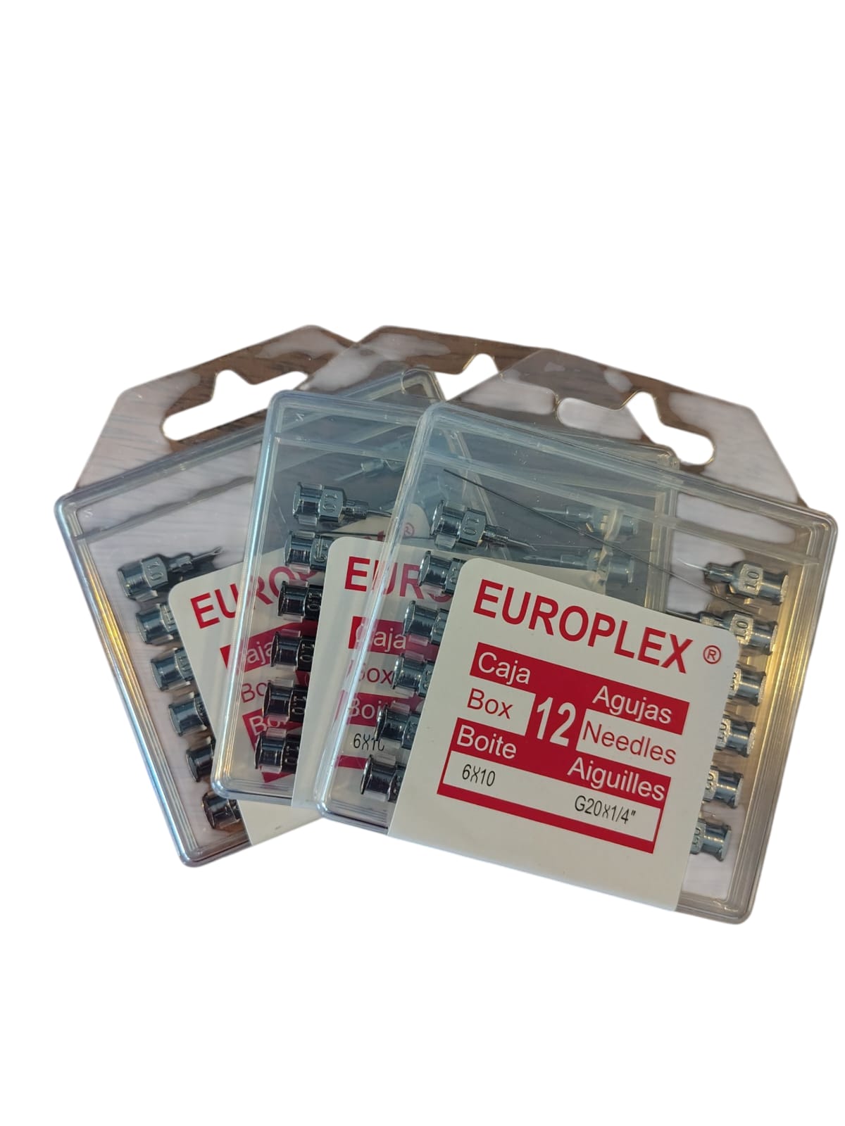 Agujas Metálicas EUROPLEX. Caja con 12 agujas. Varias medidas disponibles