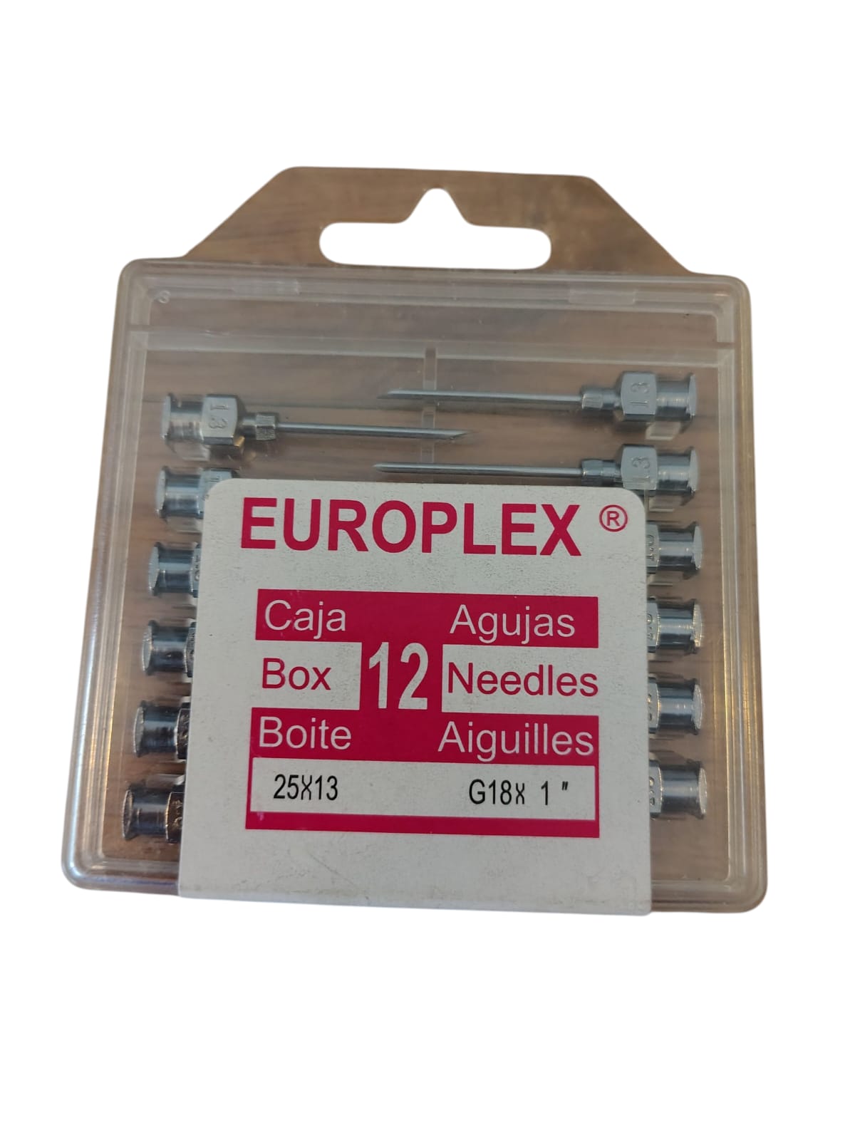 Agujas Metálicas EUROPLEX. Caja con 12 agujas. Varias medidas disponibles