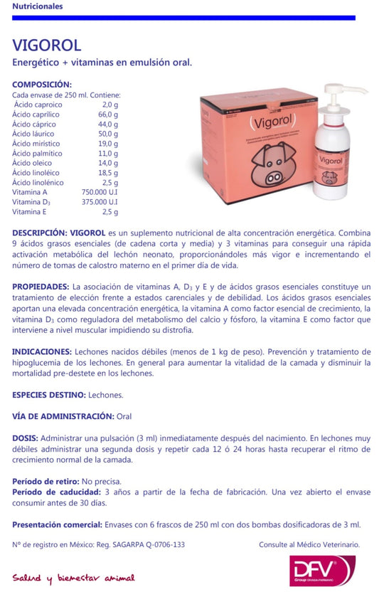 VIGOROL - Energético + Vitaminas en emulsión oral