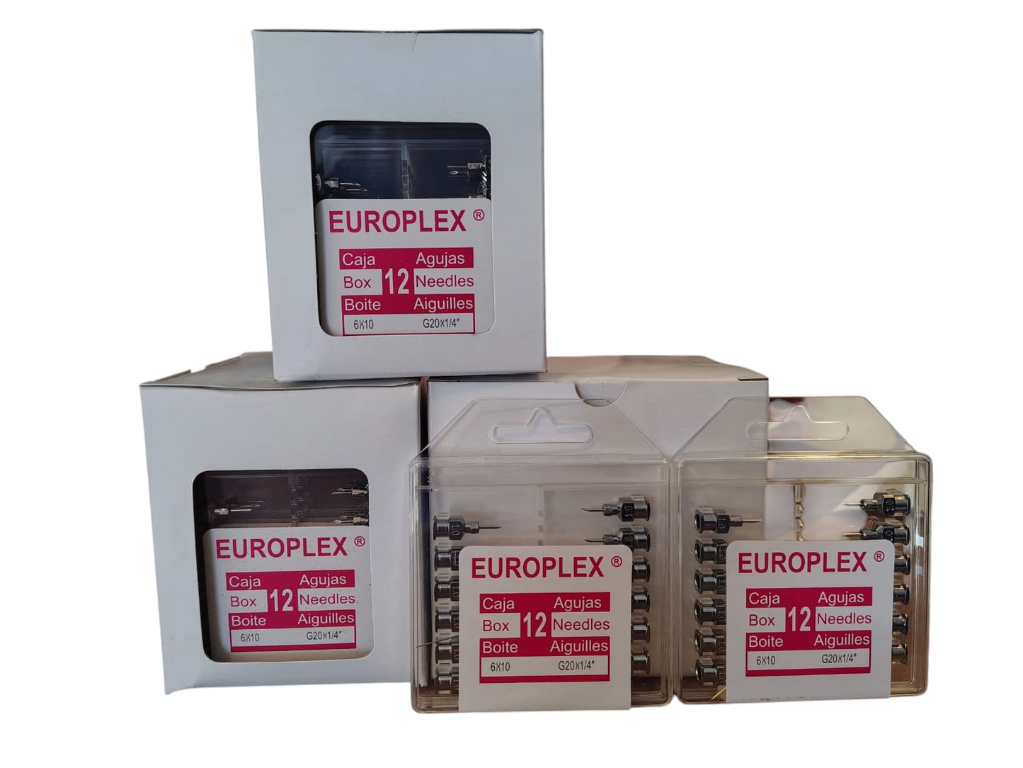Agujas Metálicas EUROPLEX. Caja con 12 agujas. Varias medidas disponibles