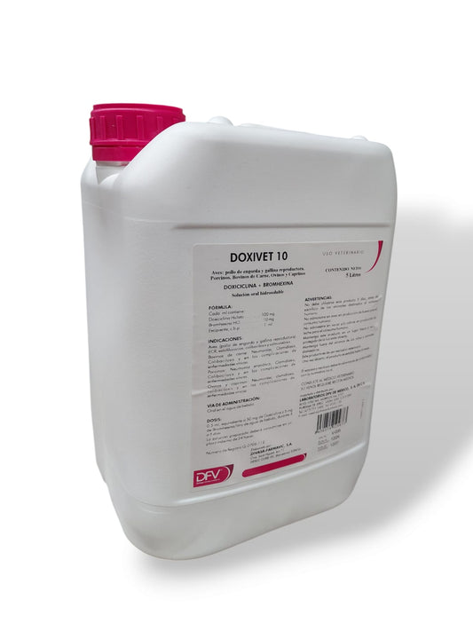 DOXIVET 10 Fórmula Patentada Doxiciclina en Solución oral.