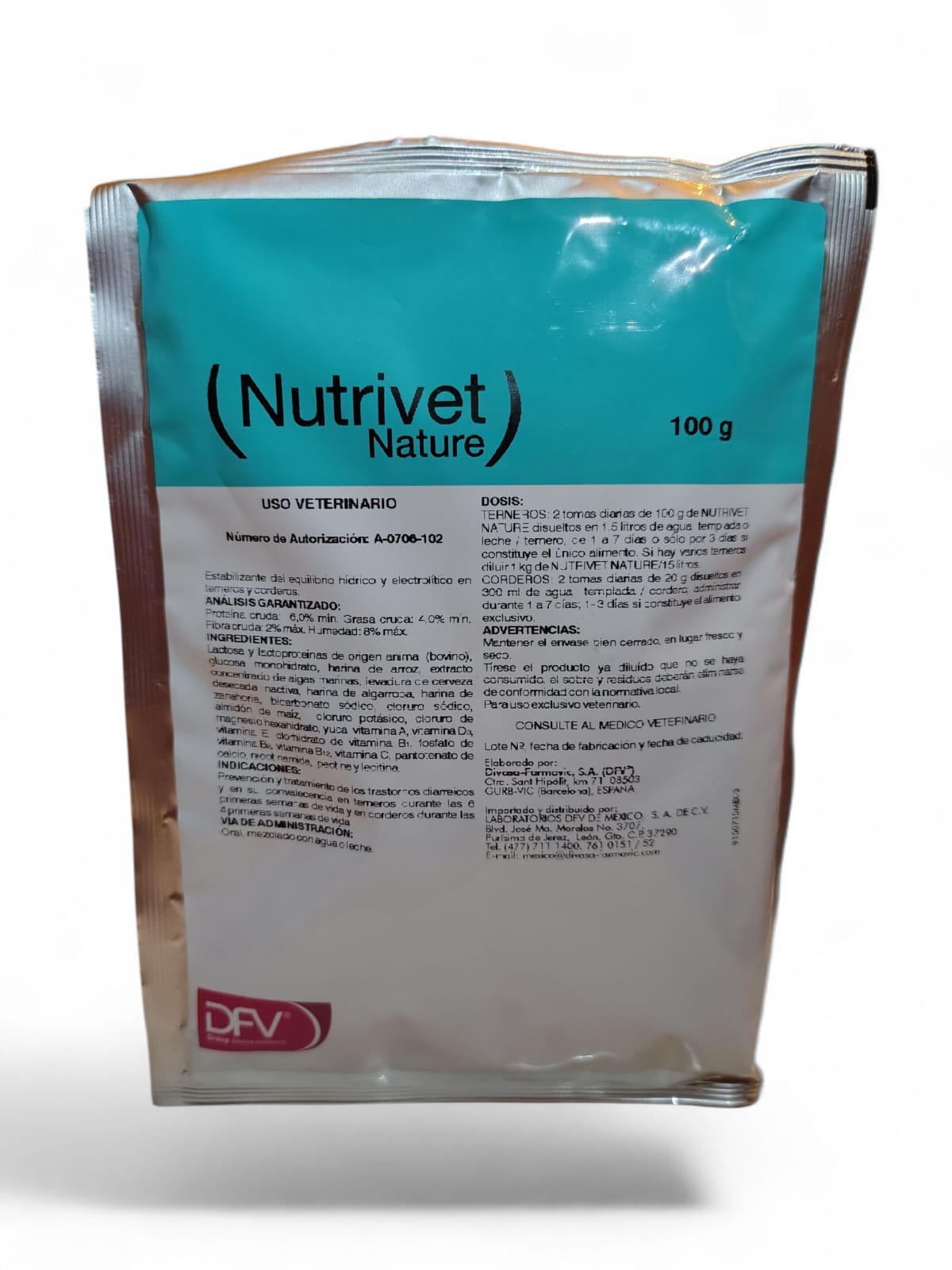 Nutrivet Nature Sobre Individual 100 gramos